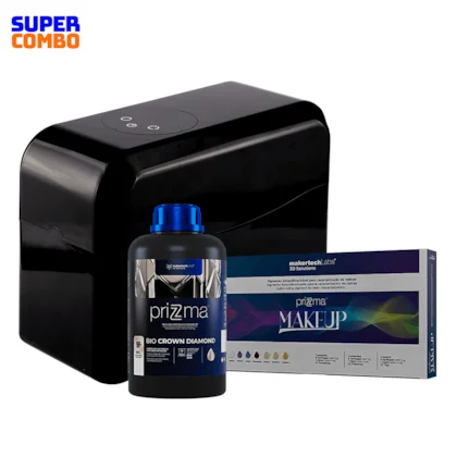 Kit Promocional 1 Resina 3D Biocrown Diamond + Kit priZma Makeup +